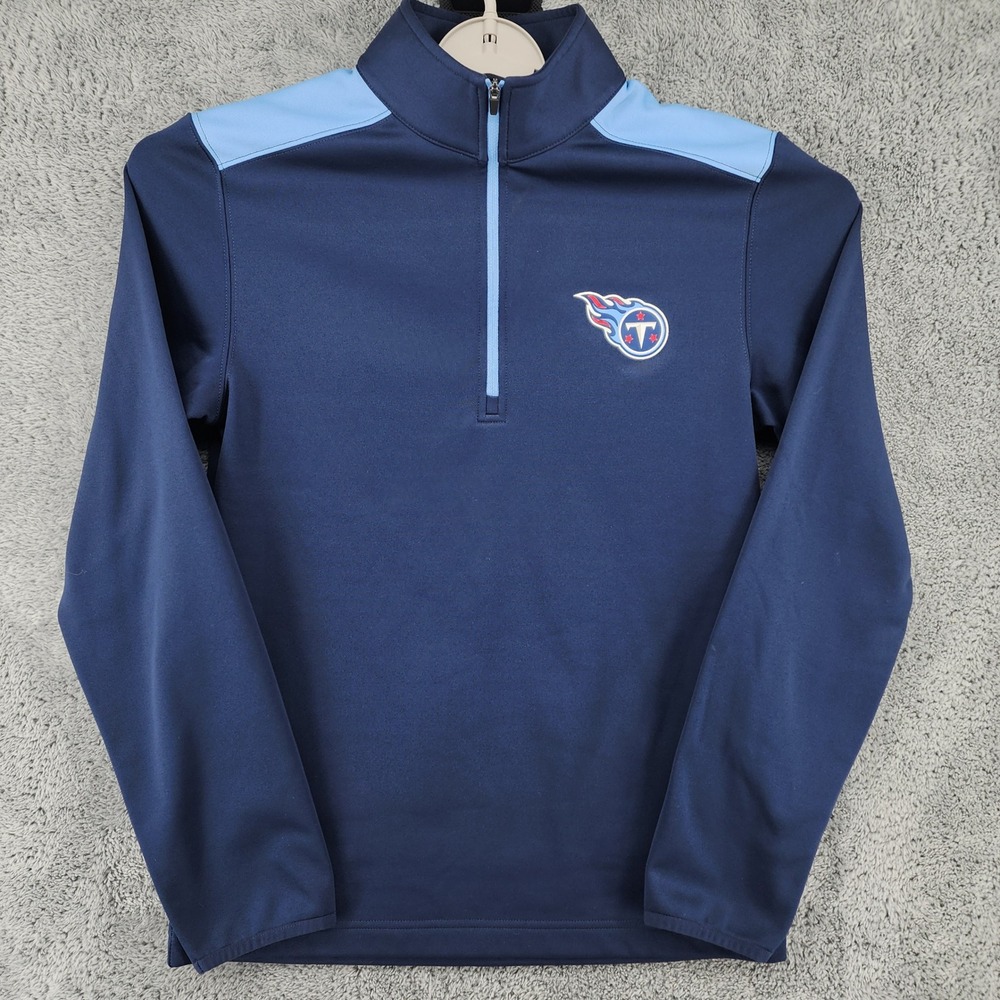Tennessee Titans 1/4 Zip Pullover Mens S Blue NFL Team Apparel Sweatshirt